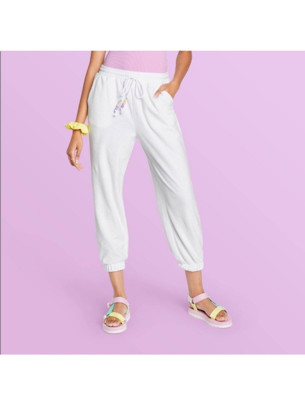 Stoney clover lane X target white terry pants 2X NWT